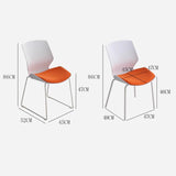 Conference chairs, modern and simple arched office student chairs without armrests, and foldable conference room backrest training chairs