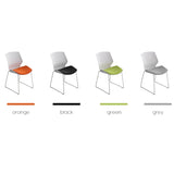 Conference chairs, modern and simple arched office student chairs without armrests, and foldable conference room backrest training chairs