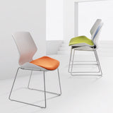 Conference chairs, modern and simple arched office student chairs without armrests, and foldable conference room backrest training chairs