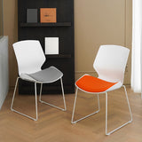 Conference chairs, modern and simple arched office student chairs without armrests, and foldable conference room backrest training chairs