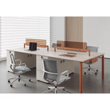 Office desk, minimalist modern workstation desk, employee office furniture, staff desk