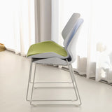 Conference chairs, modern and simple arched office student chairs without armrests, and foldable conference room backrest training chairs