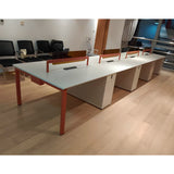 Office desk, minimalist modern workstation desk, employee office furniture, staff desk
