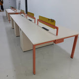 Office desk, minimalist modern workstation desk, employee office furniture, staff desk