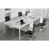 Office desk, minimalist modern workstation desk, employee office furniture, staff desk